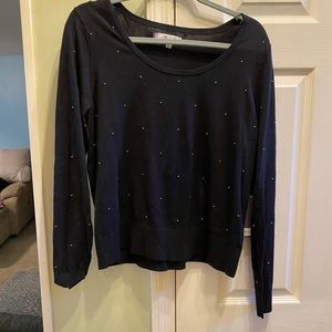 Black studded sweater